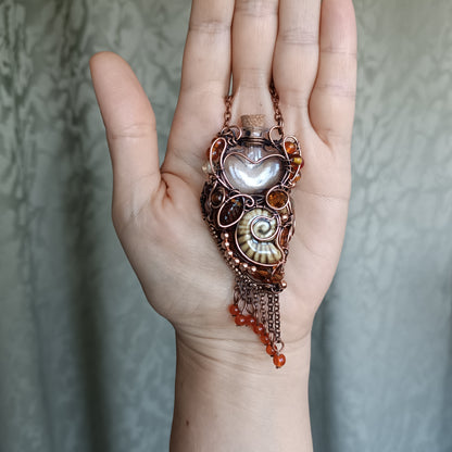 Beaded autumn necklace