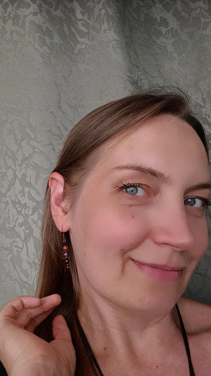 Beaded statement necklace and earrings.