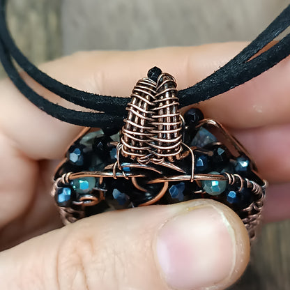 Moonlight ballade. Owl and Dragon necklace.