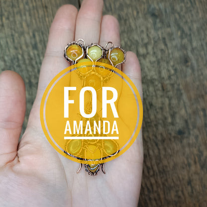 For Amanda. Bee necklace
