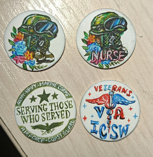 For Glen. 2 hand painted pendants.