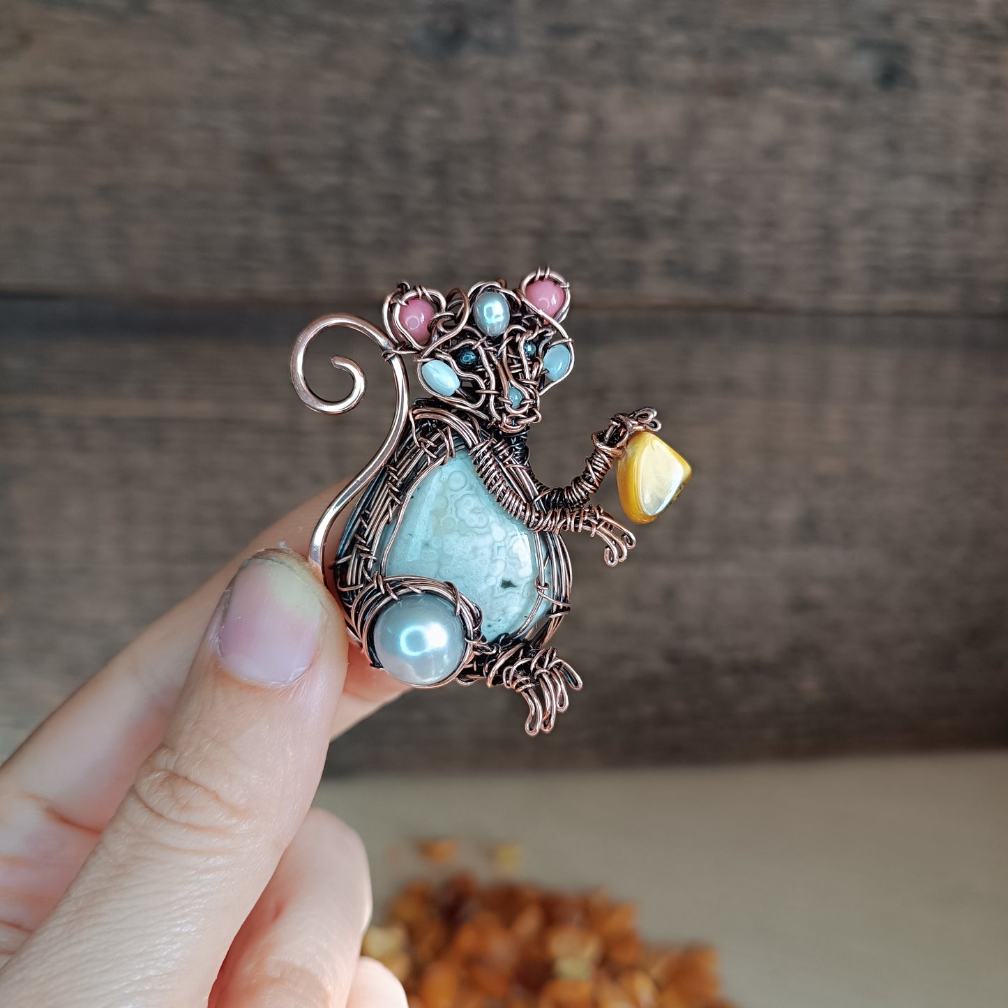Fromager🧀🐁Cute mouse necklace