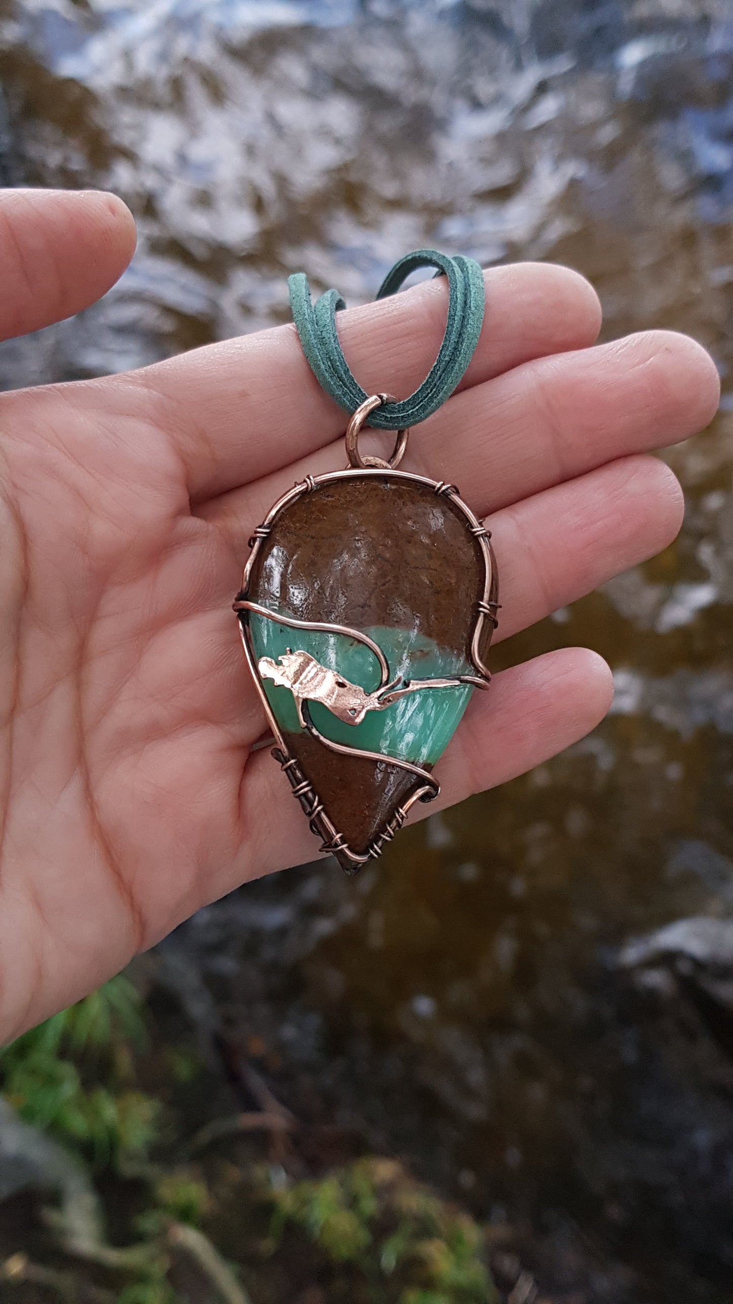 Diver in the underwater cave pendant