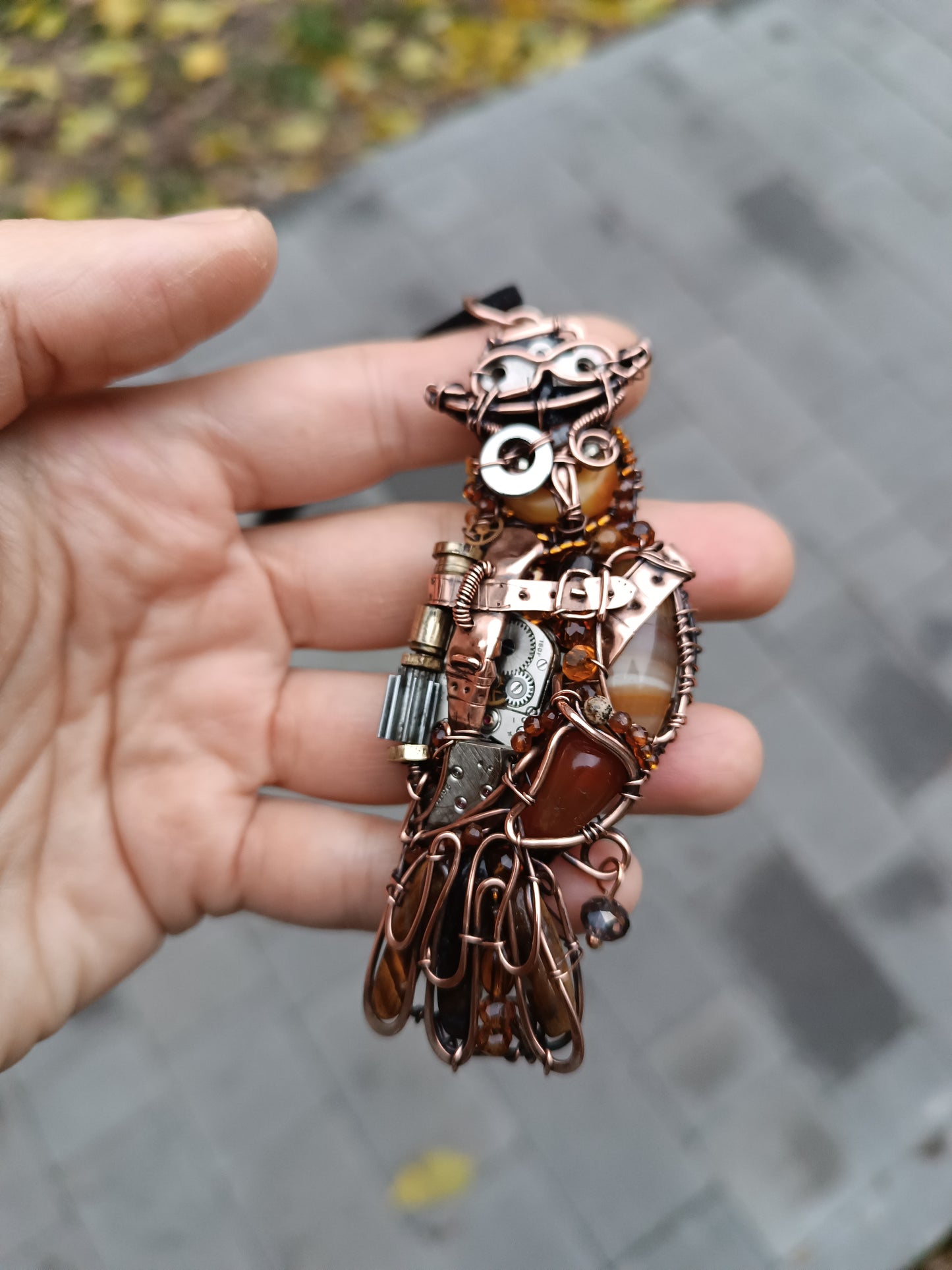 Steampunk Owl necklace
