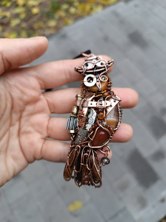 Steampunk Owl necklace