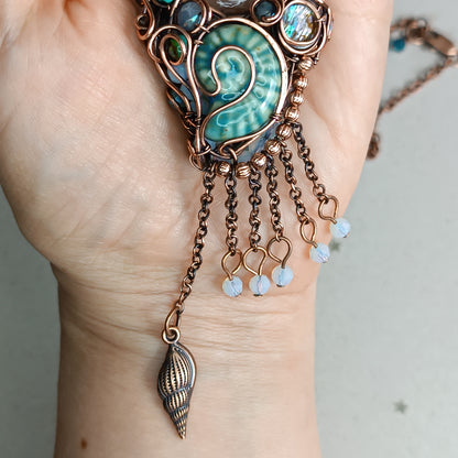 For Cynthia. Seashell vial