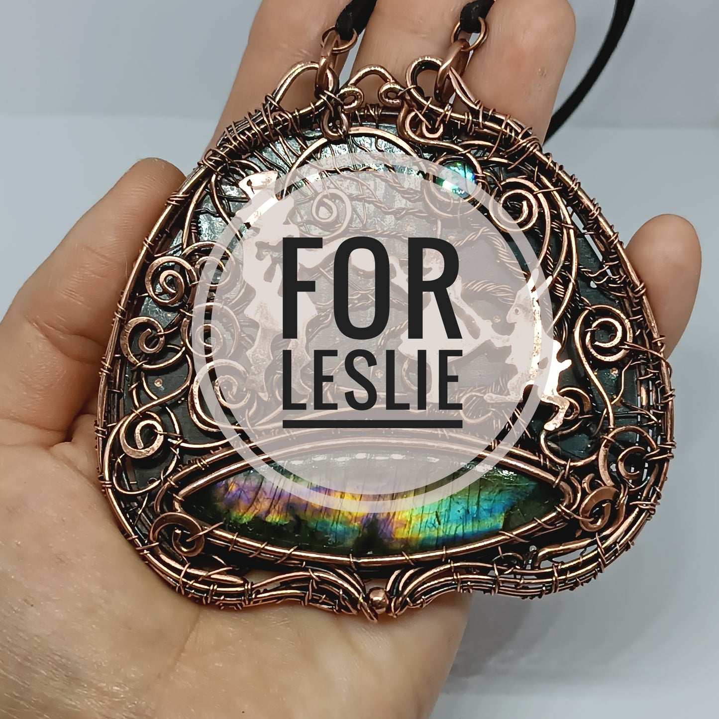 Wire wrapped statement necklace