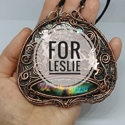 Wire wrapped statement necklace