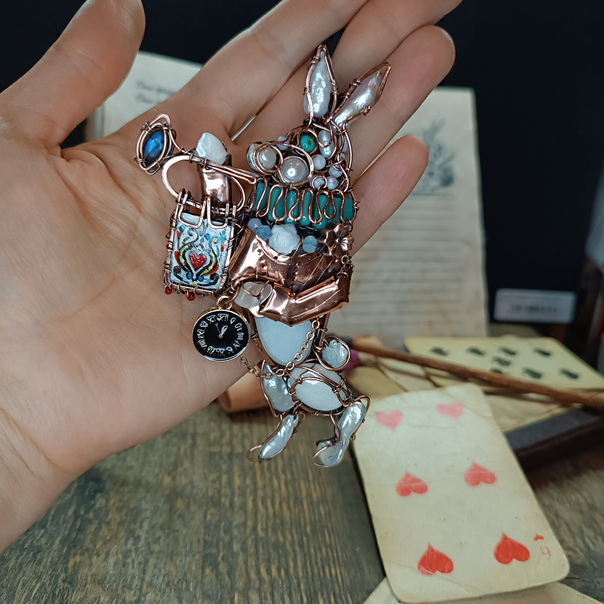 He's late for a super important date! 🐇🪊⏱️