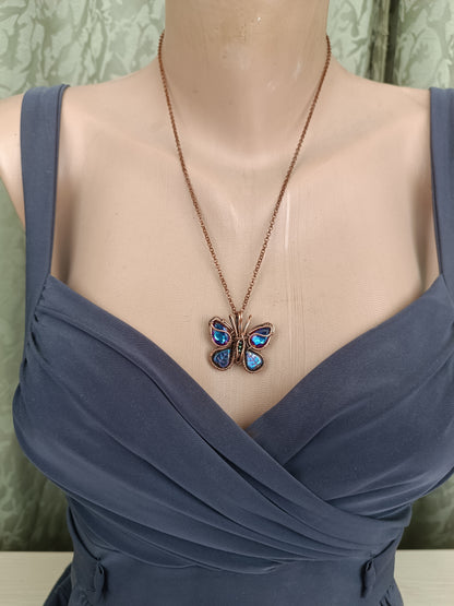 Blue galaxy butterfly charm