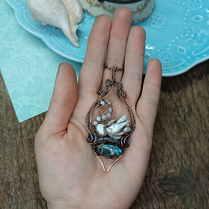 White swan necklace