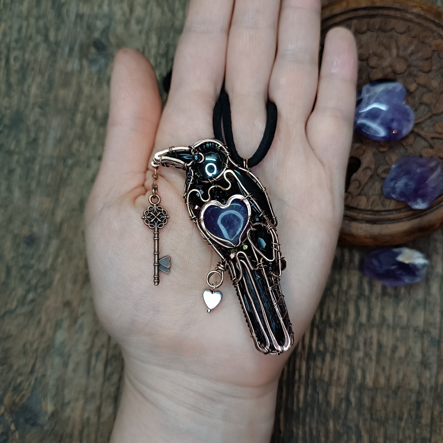 Amethyst heart Secret Keeper.