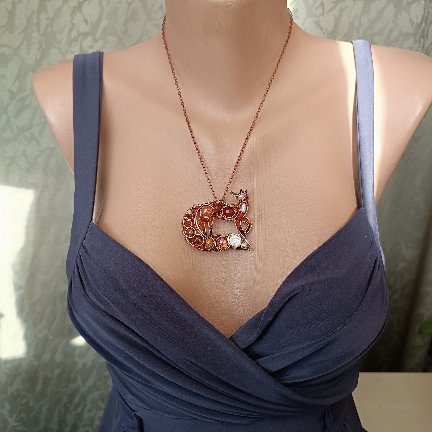 Reserved for Nikki. Fox pendant.