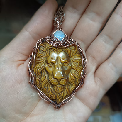 For Megan. Lion head necklace.