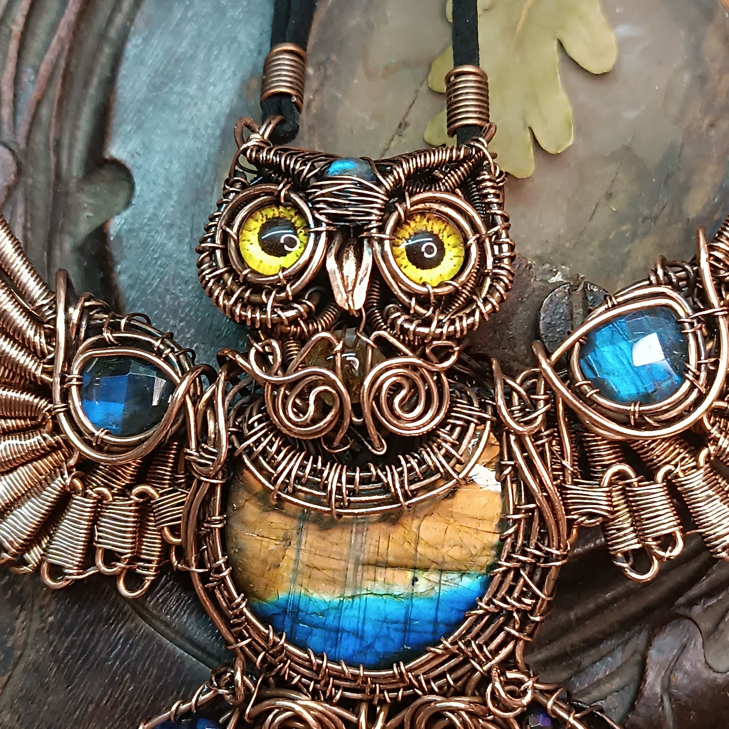 Statement Owl amulet necklace 🦉🪶