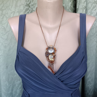 Beaded autumn necklace