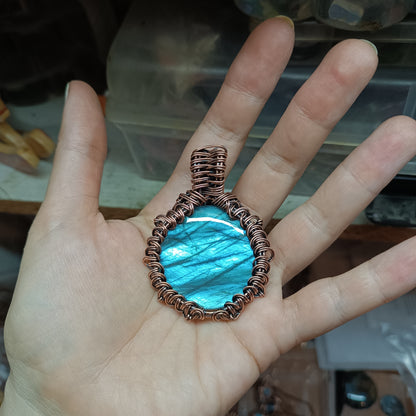 For Cindy.  Blue labradorite necklace