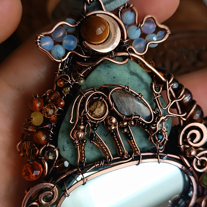 Wire wrapped necklace