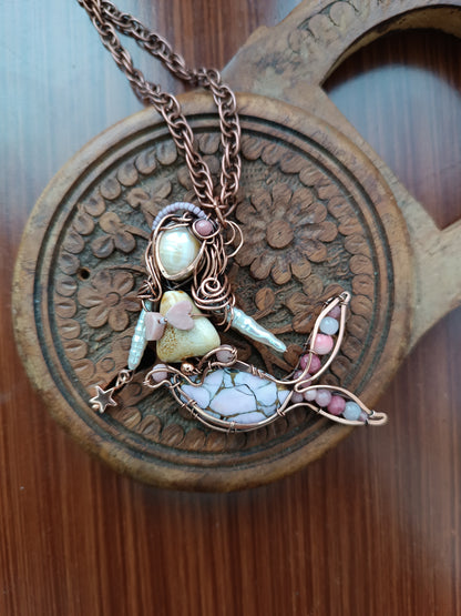 Lavender mermaid necklace 🩷🧜