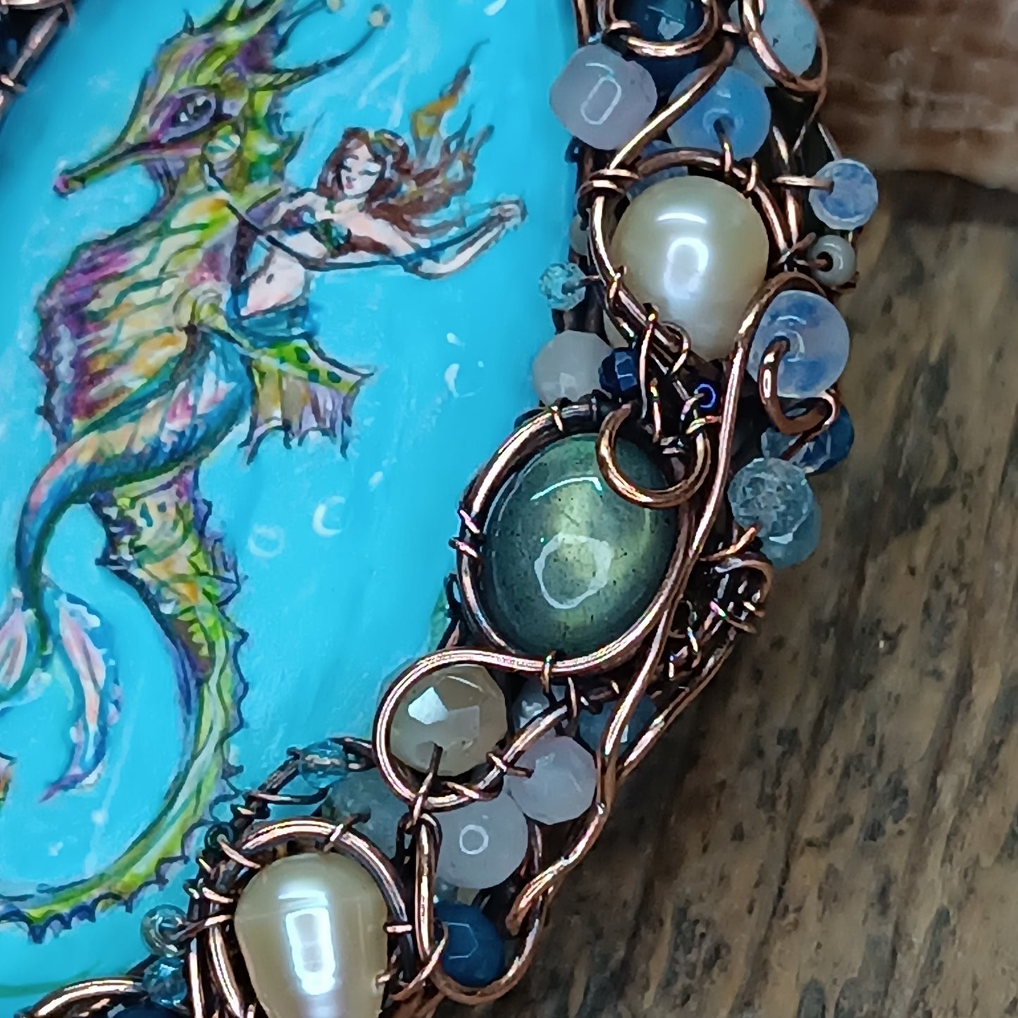 Mermaid and Seahorse necklace.