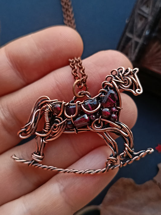 Happy childhood. Horse charm.