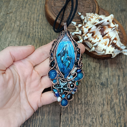 Orcas in the wild necklace