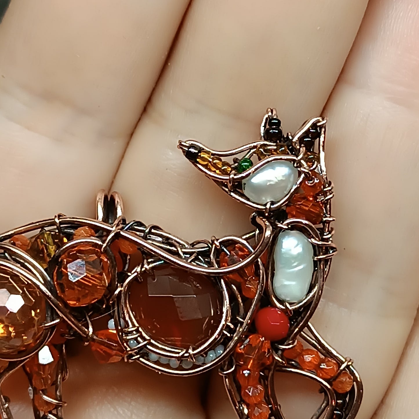 Reserved for Nikki. Fox pendant.