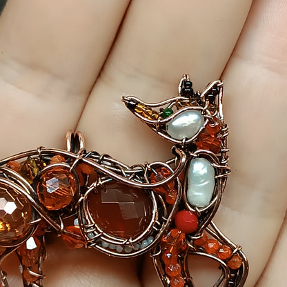 Reserved for Nikki. Fox pendant.