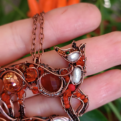 Reserved for Nikki. Fox pendant.