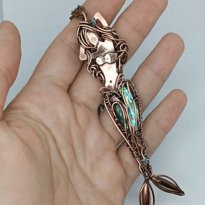 Abalone mermaid necklace