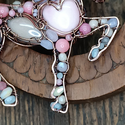 Pink unicorn pendant. Absolutely one of a kind!