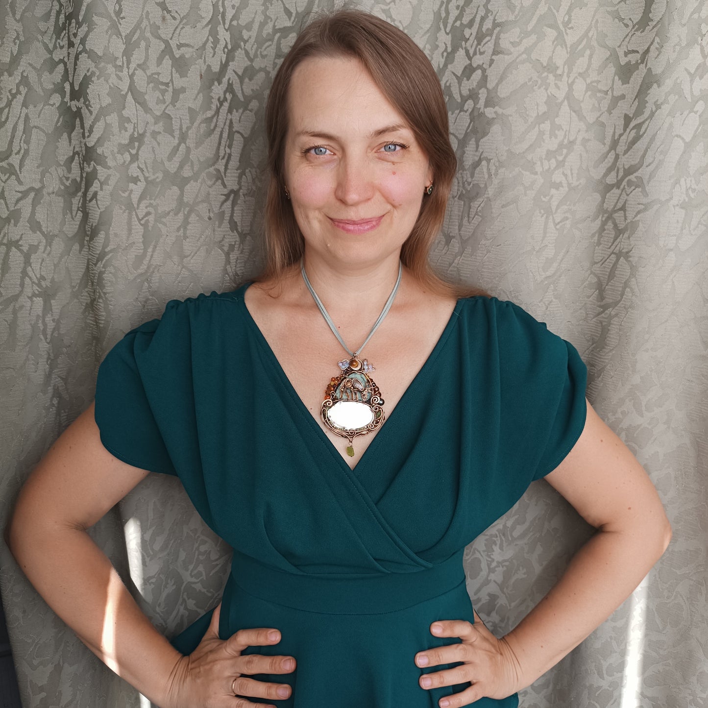 Wire wrapped necklace