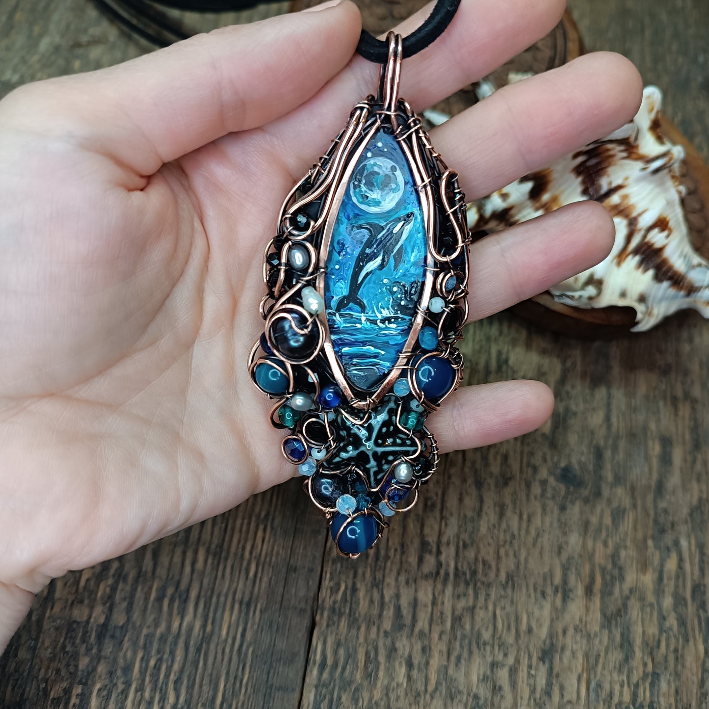 Orcas in the wild necklace