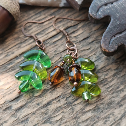 Oak and acorns SET (pendant plus earrings) 🍂