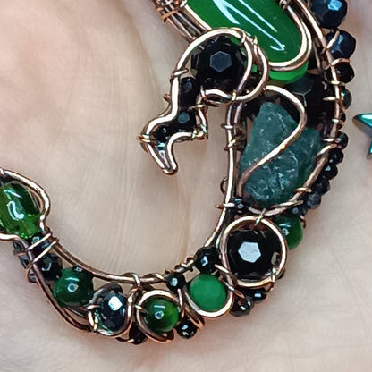 Forest heart.💚 Dragon necklace