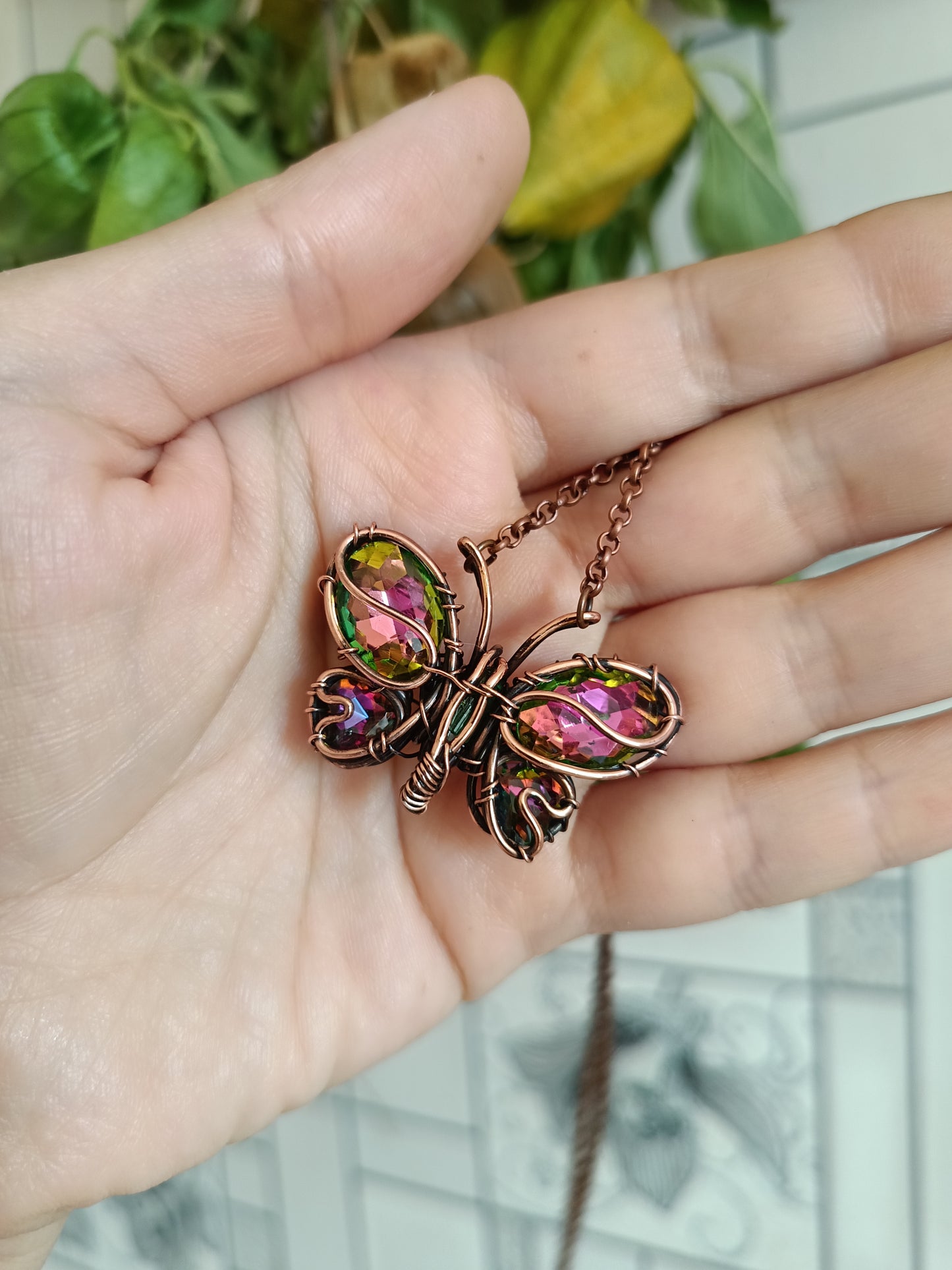 Rainbow shine butterfly charm