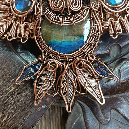 Statement Owl amulet necklace 🦉🪶