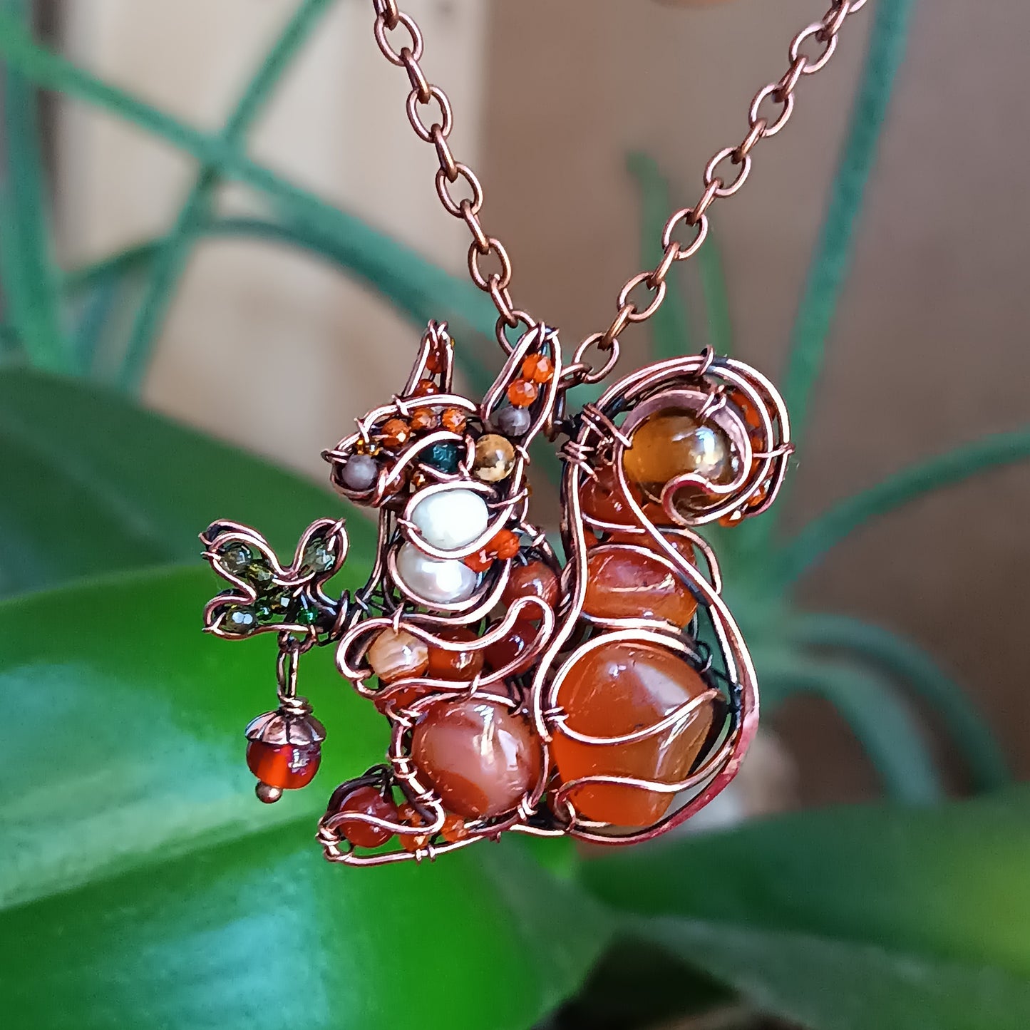 Squirrel necklace