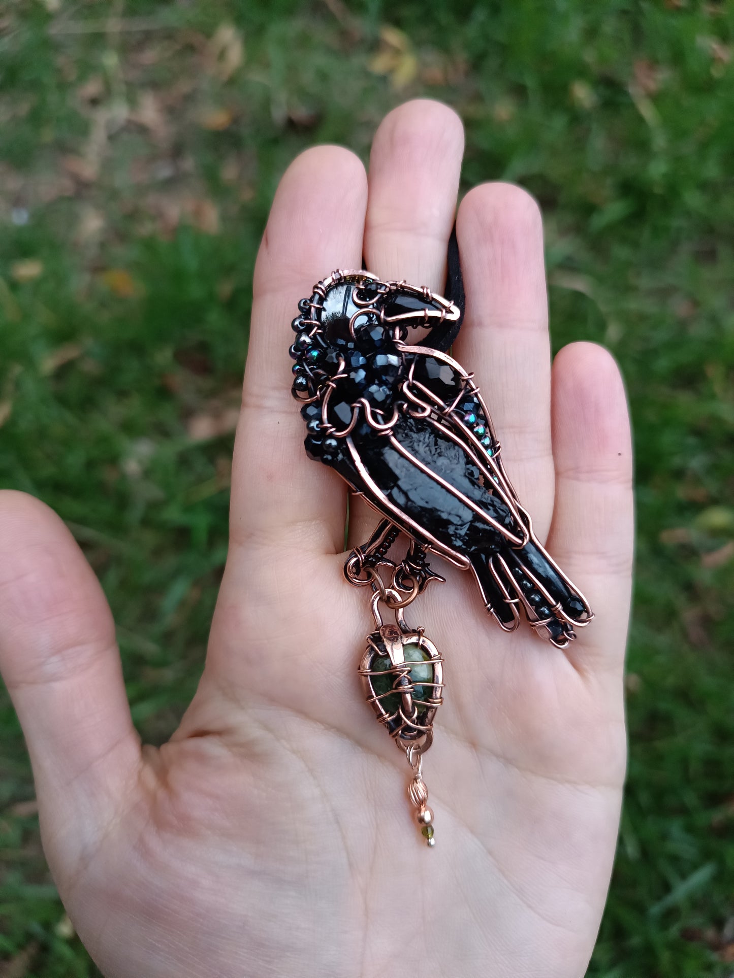 Raven necklace