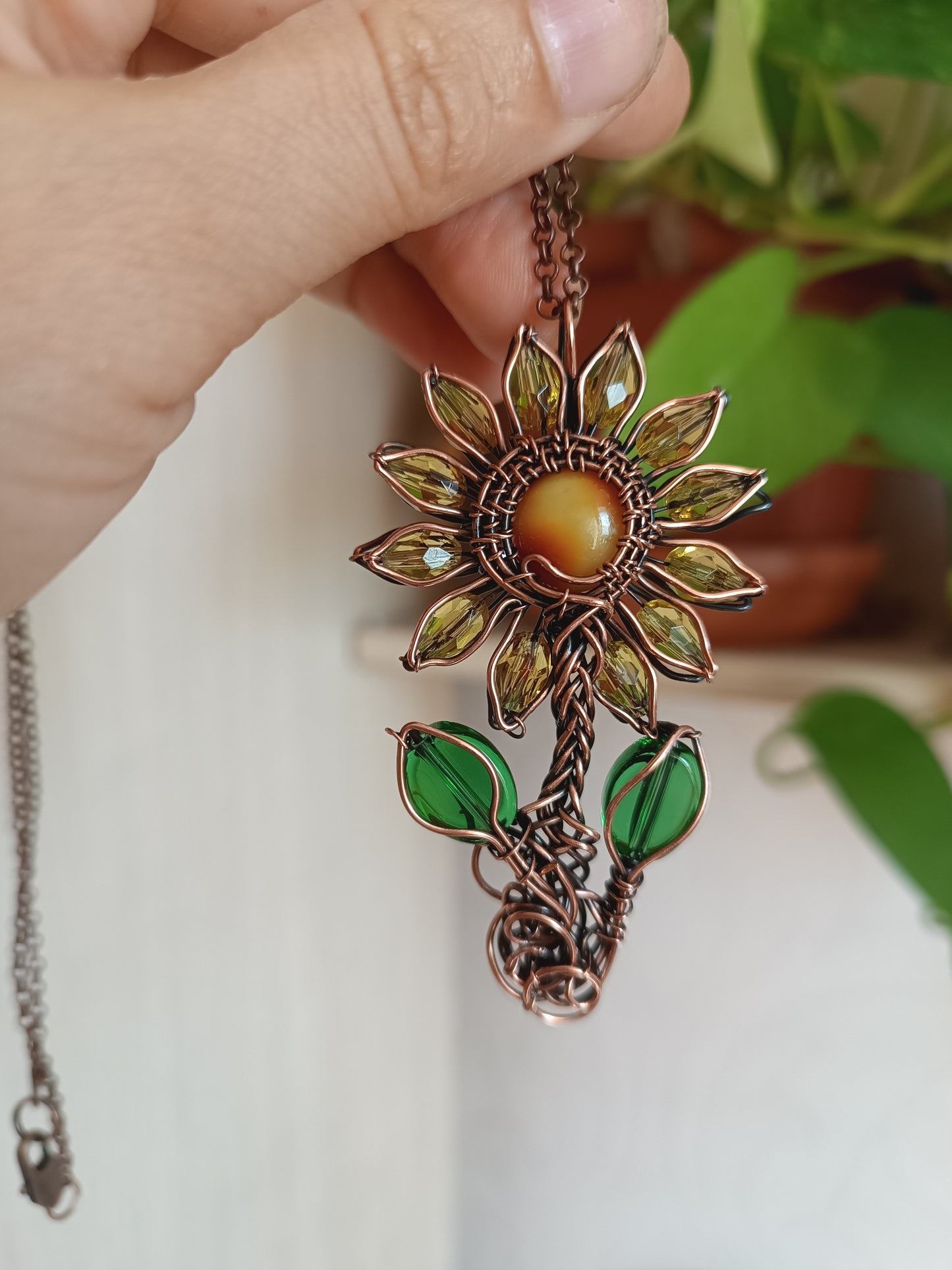 Sunflower pendant.