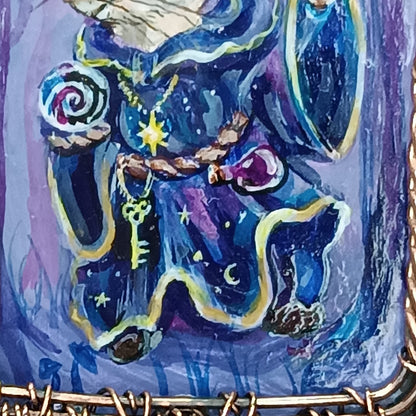 "Tiny magician". Wearable art necklace.