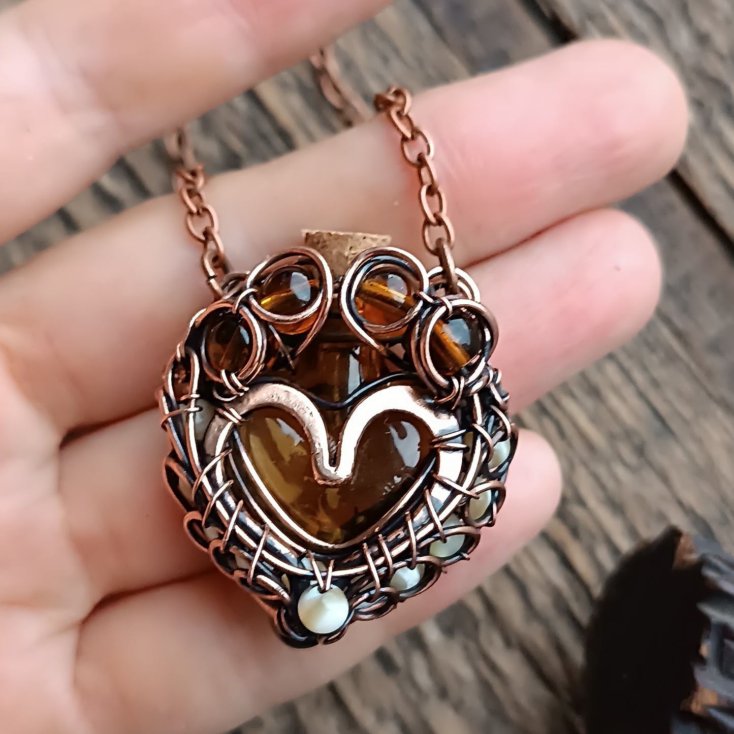 For Susan. Paw vial pendant