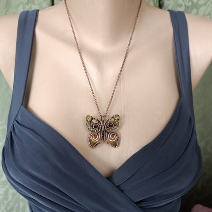 Joyful summer butterfly necklace