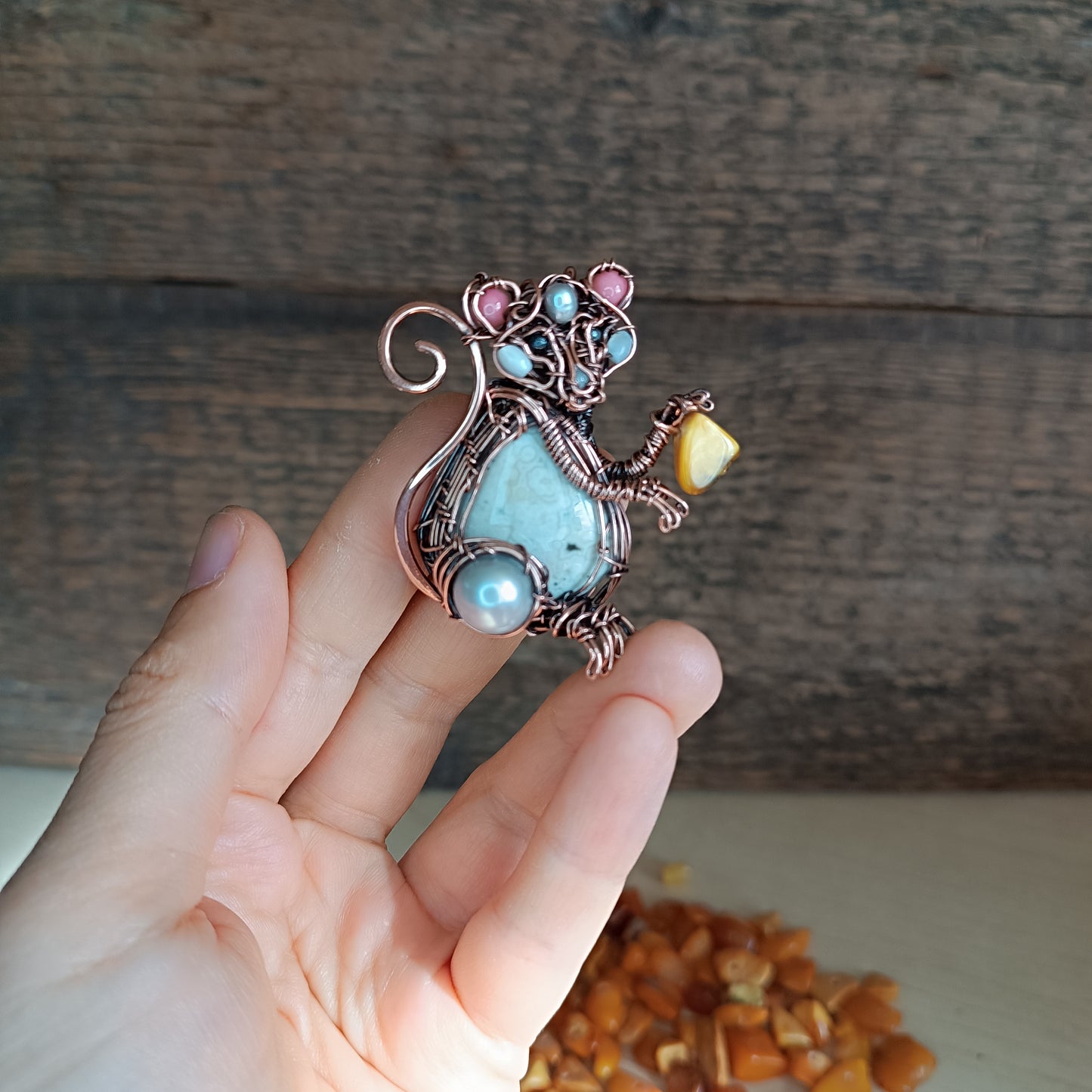 Fromager🧀🐁Cute mouse necklace