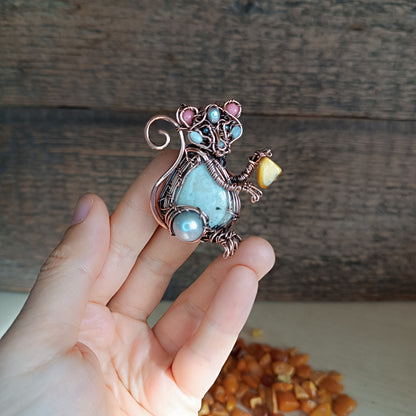 Fromager🧀🐁Cute mouse necklace