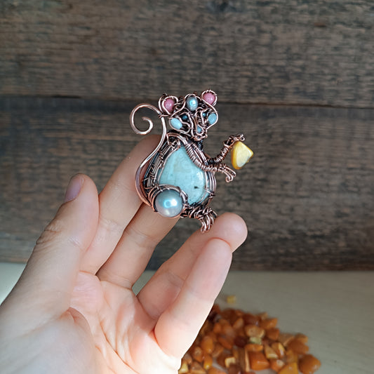 Fromager🧀🐁Cute mouse necklace