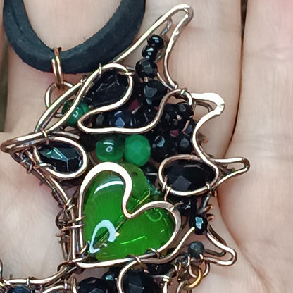 Forest heart.💚 Dragon necklace