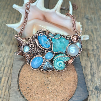 Blue reef necklace