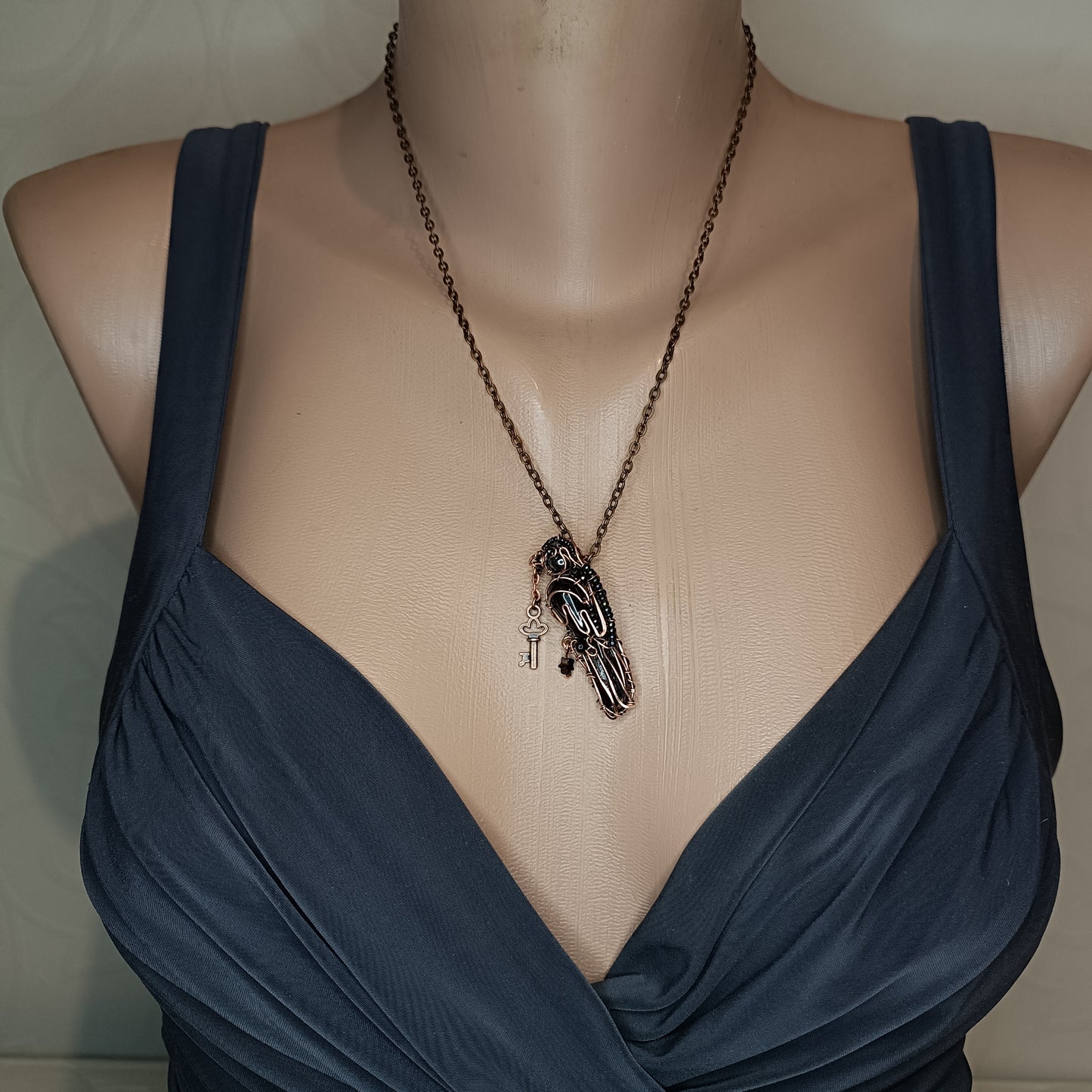 For Jeana. Raven necklace