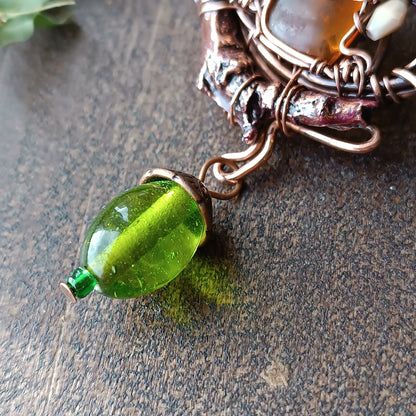 Cute squirrel on the oak tree. necklace 🍂